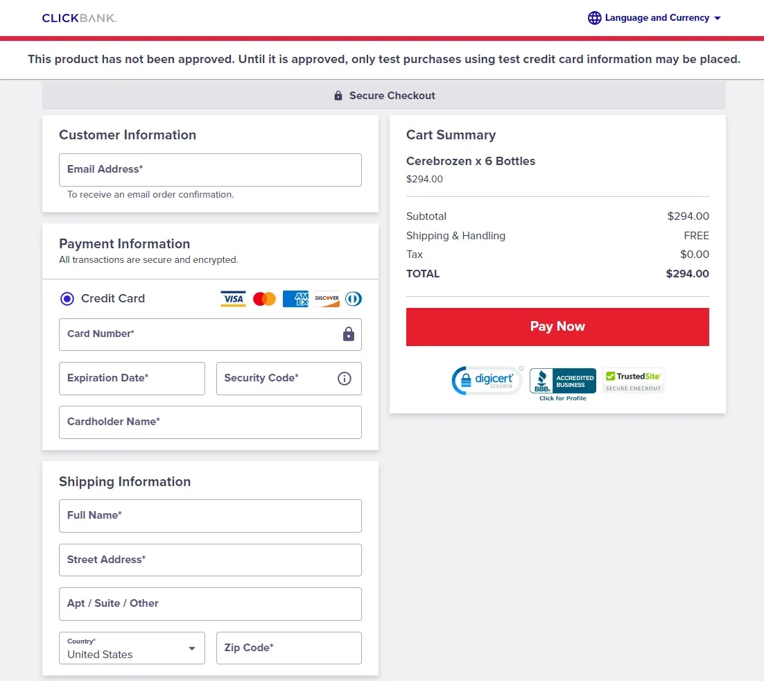 CerebroZen Checkout